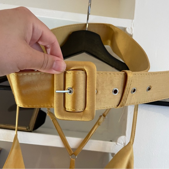 NWT Hello Molly belted satin mini dress women’s size small - Picture 6 of 11